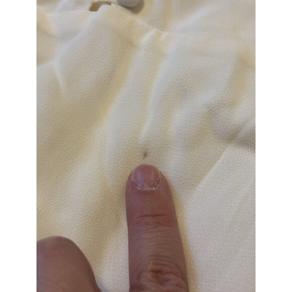 NWT Reformation Ginny Dress Ivory Midi Lace V Neck Button Up Size 0 P Petite - Picture 5 of 8